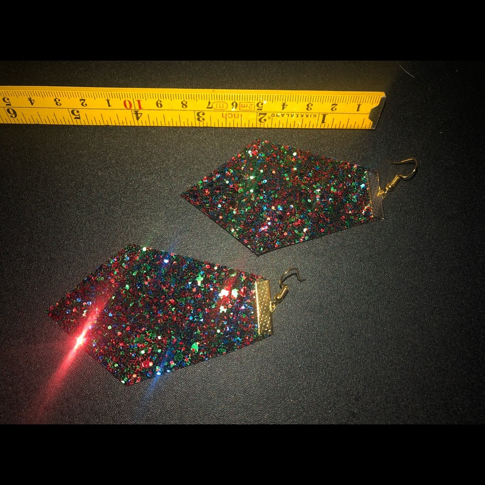 Vegan leather earrings